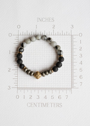 Balance & Strength Bracelet with Labradorite and Brass