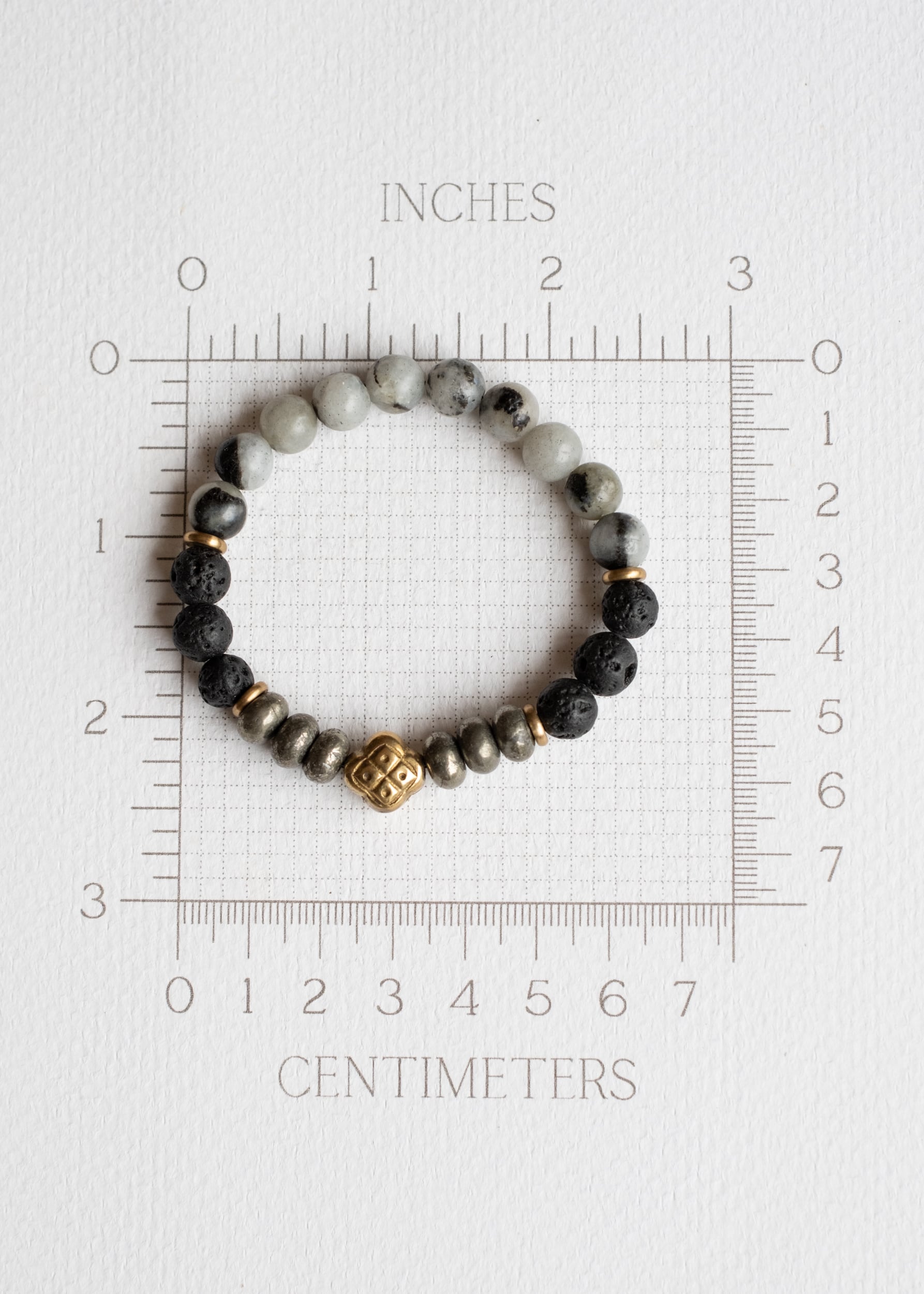 Balance & Strength Bracelet with Labradorite and Brass