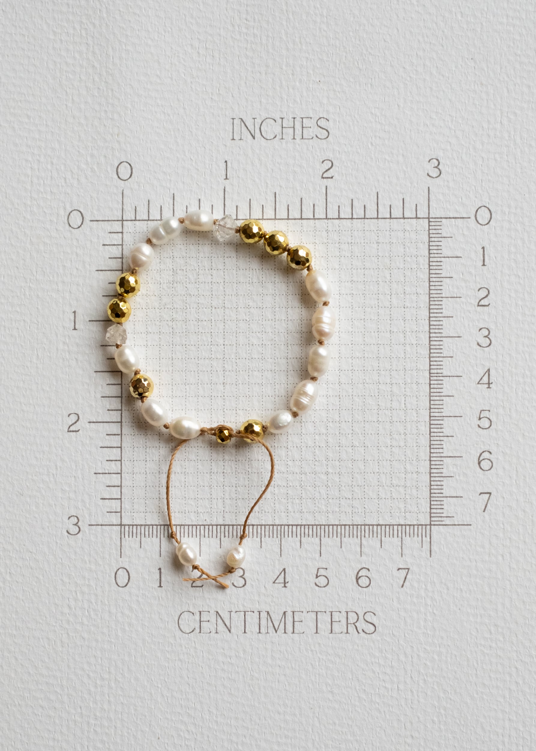 Freshwater Pearl & Crystal Adjustable Bracelet