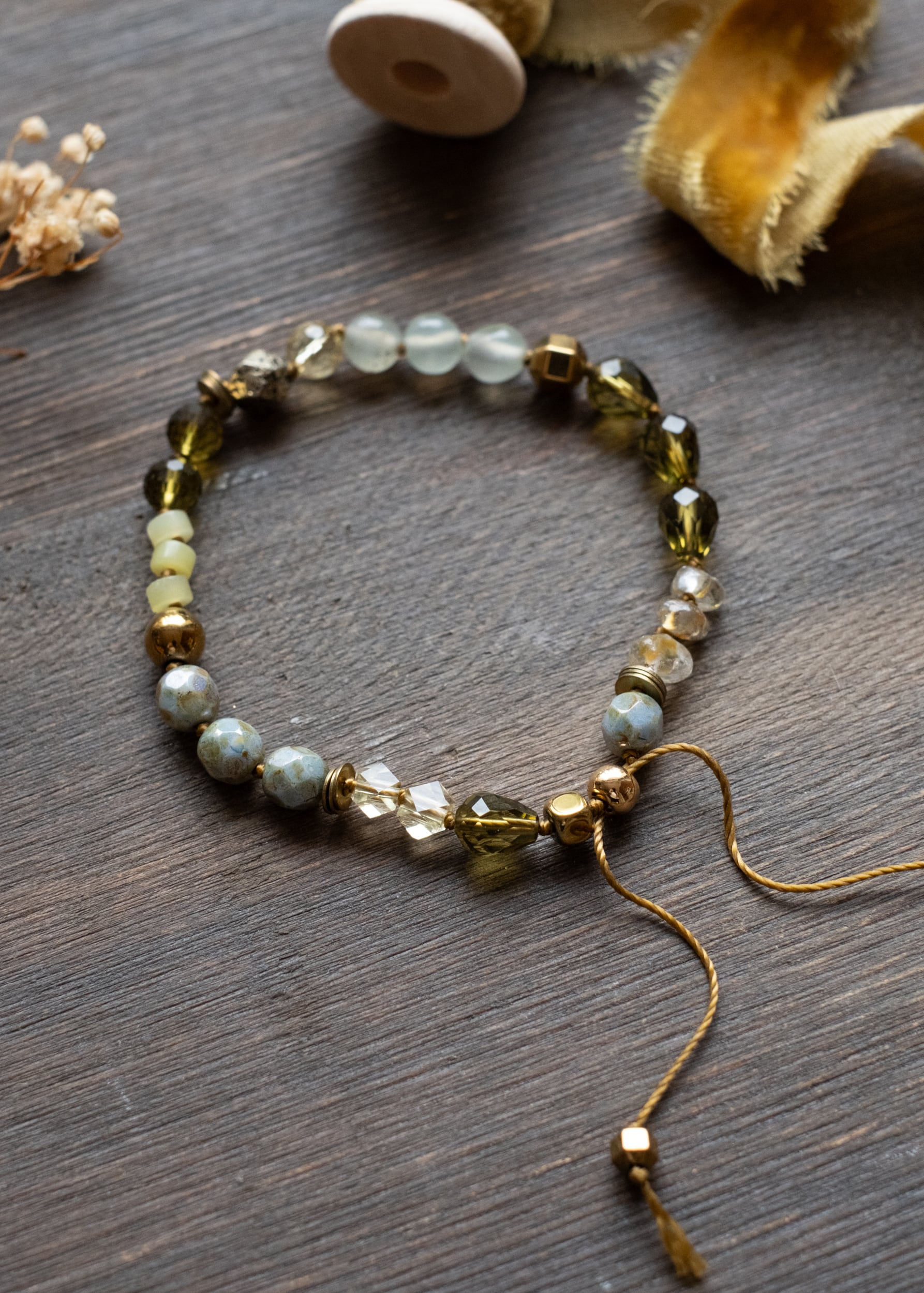 Golden Earth Adjustable Bracelet