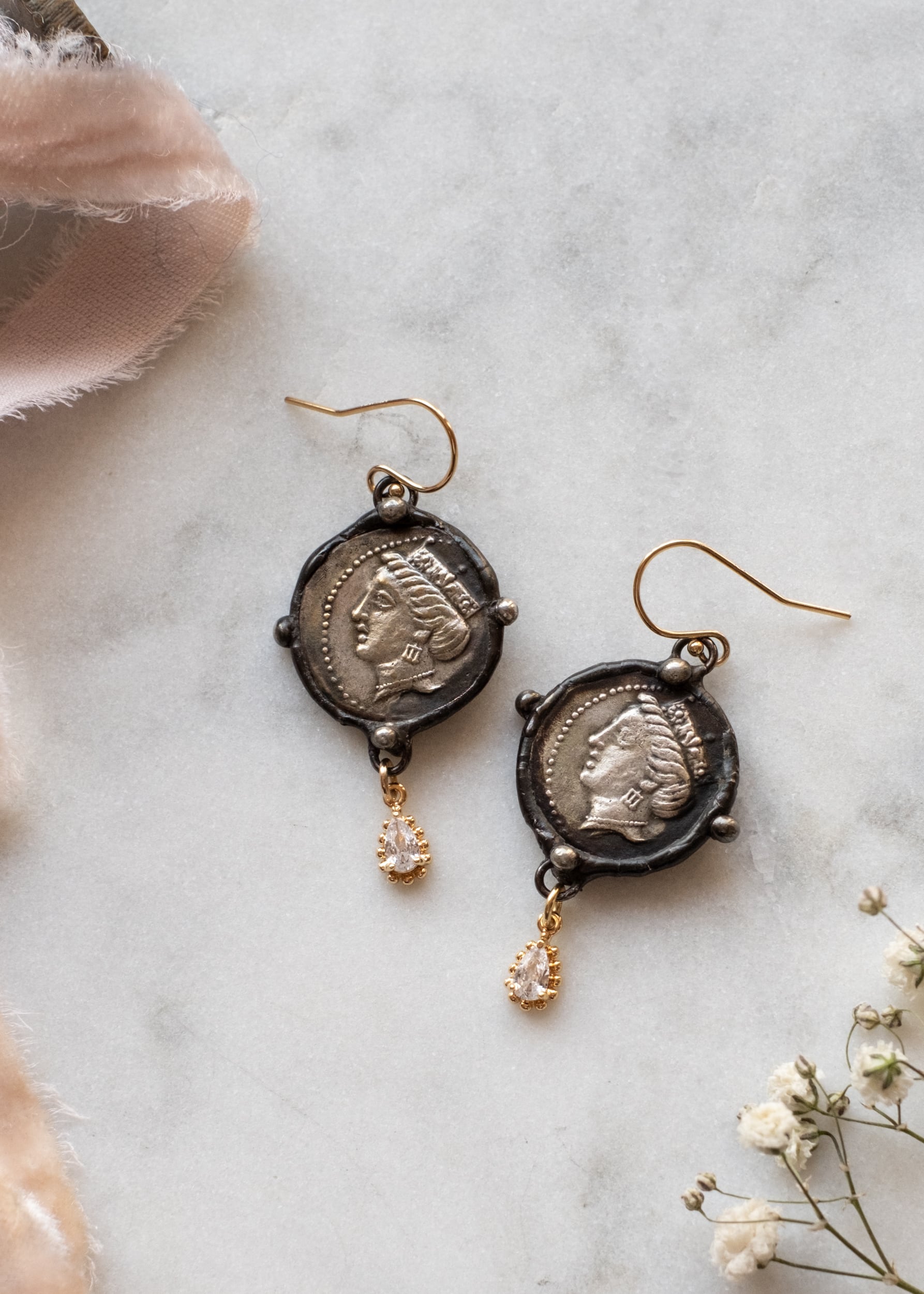 Ancient Empress Coin Earrings