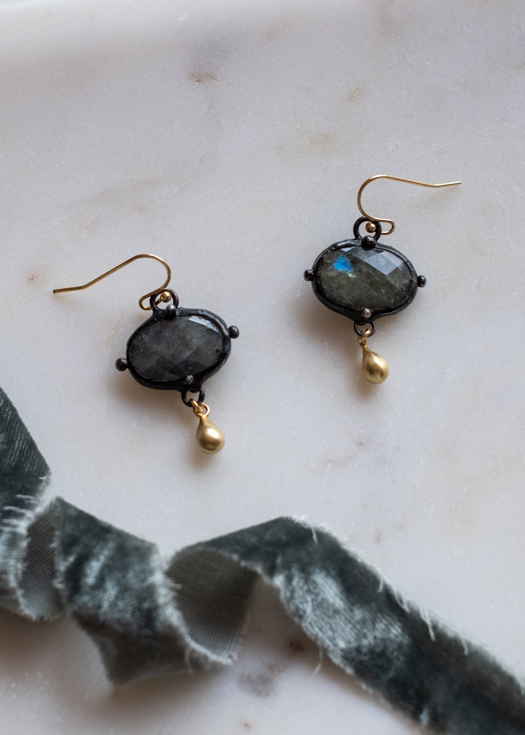 Midnight Glow Labradorite Earrings