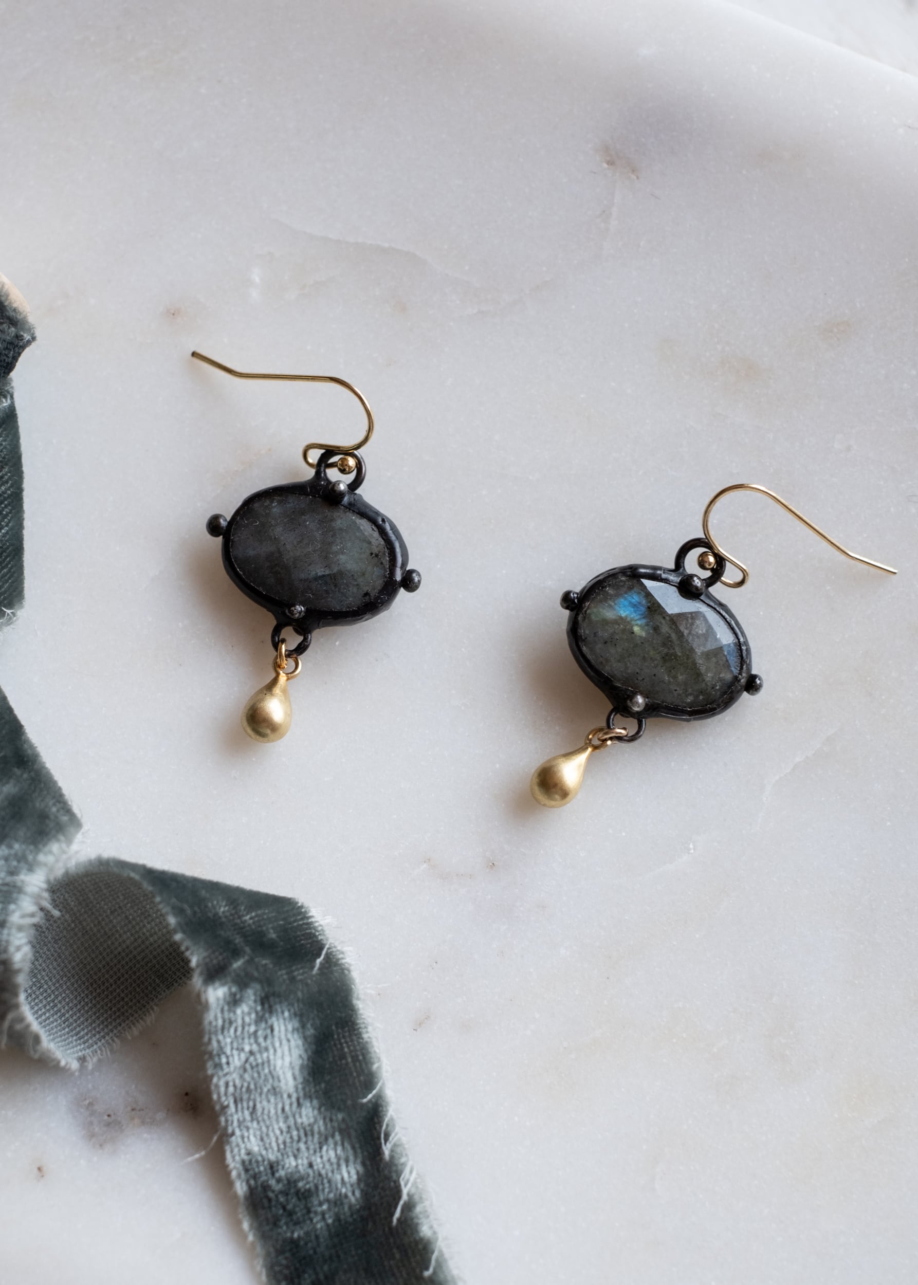 Midnight Glow Labradorite Earrings
