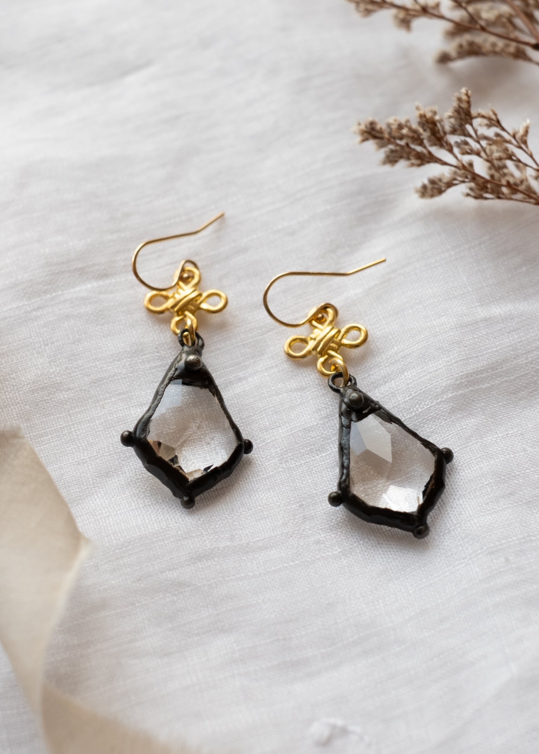 Lantern Crystal Drop Earrings