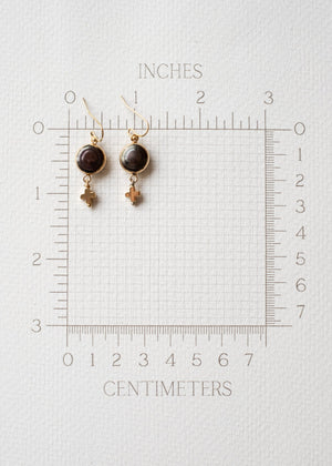 Midnight Glow Cross Earrings