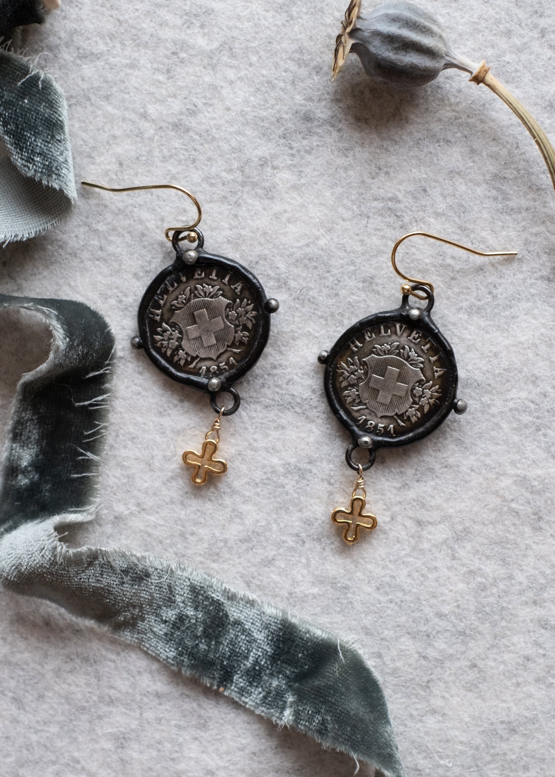 Crossroads Coin Earrings