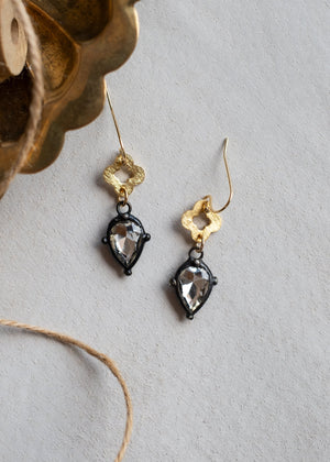 Golden Luster Teardrop Earrings
