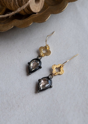 Golden Luster Teardrop Earrings