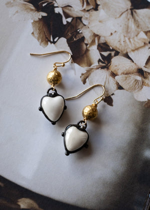 Golden Heartbeat Earrings