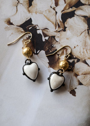Golden Heartbeat Earrings