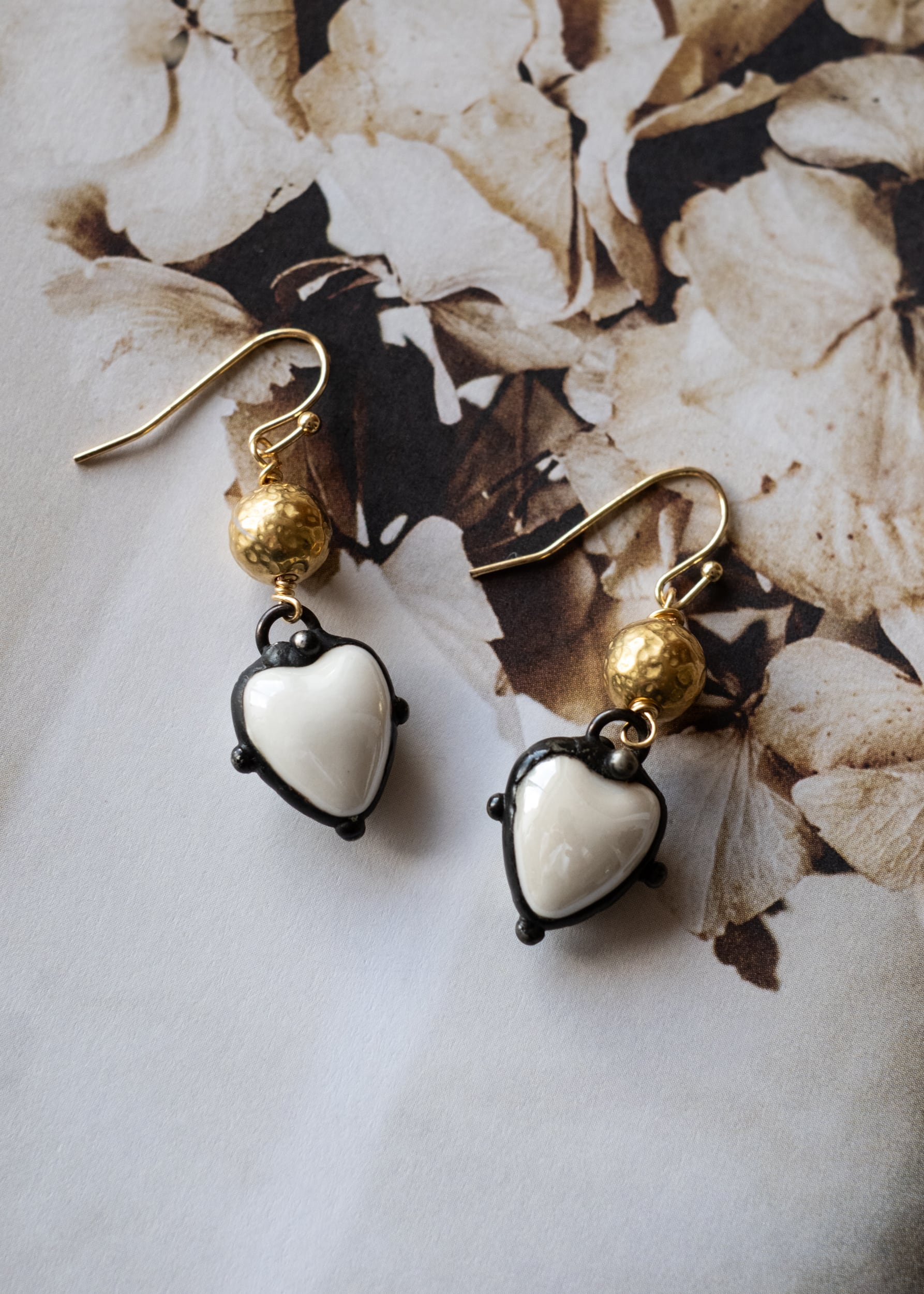 Golden Heartbeat Earrings