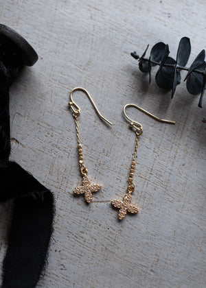 Golden Bloom Dangle Earrings