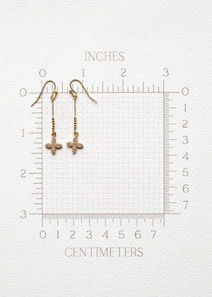 Golden Bloom Dangle Earrings