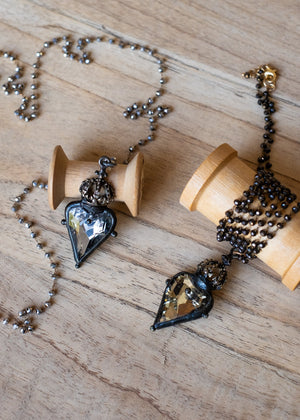 Regal Mirror Heart Necklace