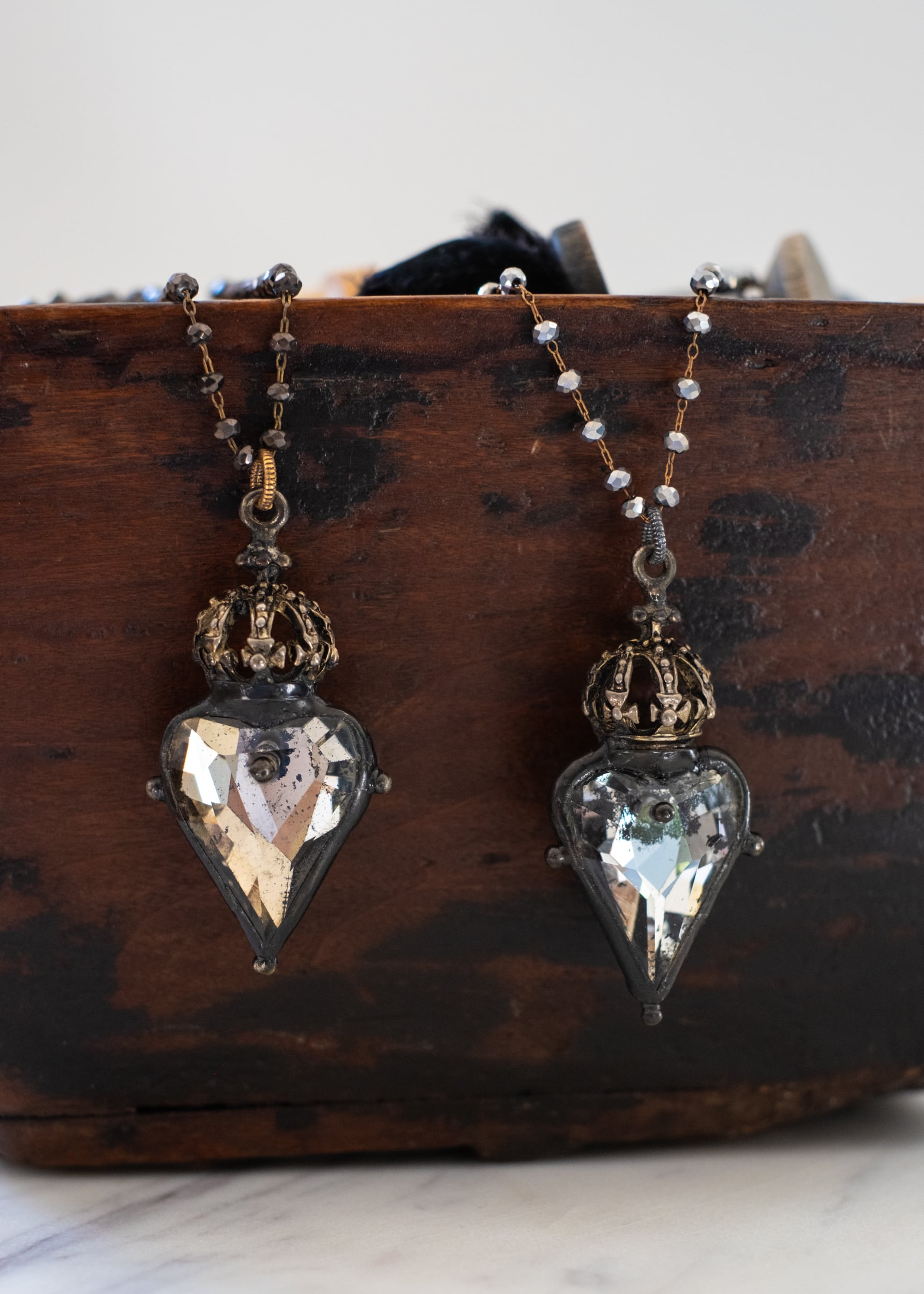 Regal Mirror Heart Necklace
