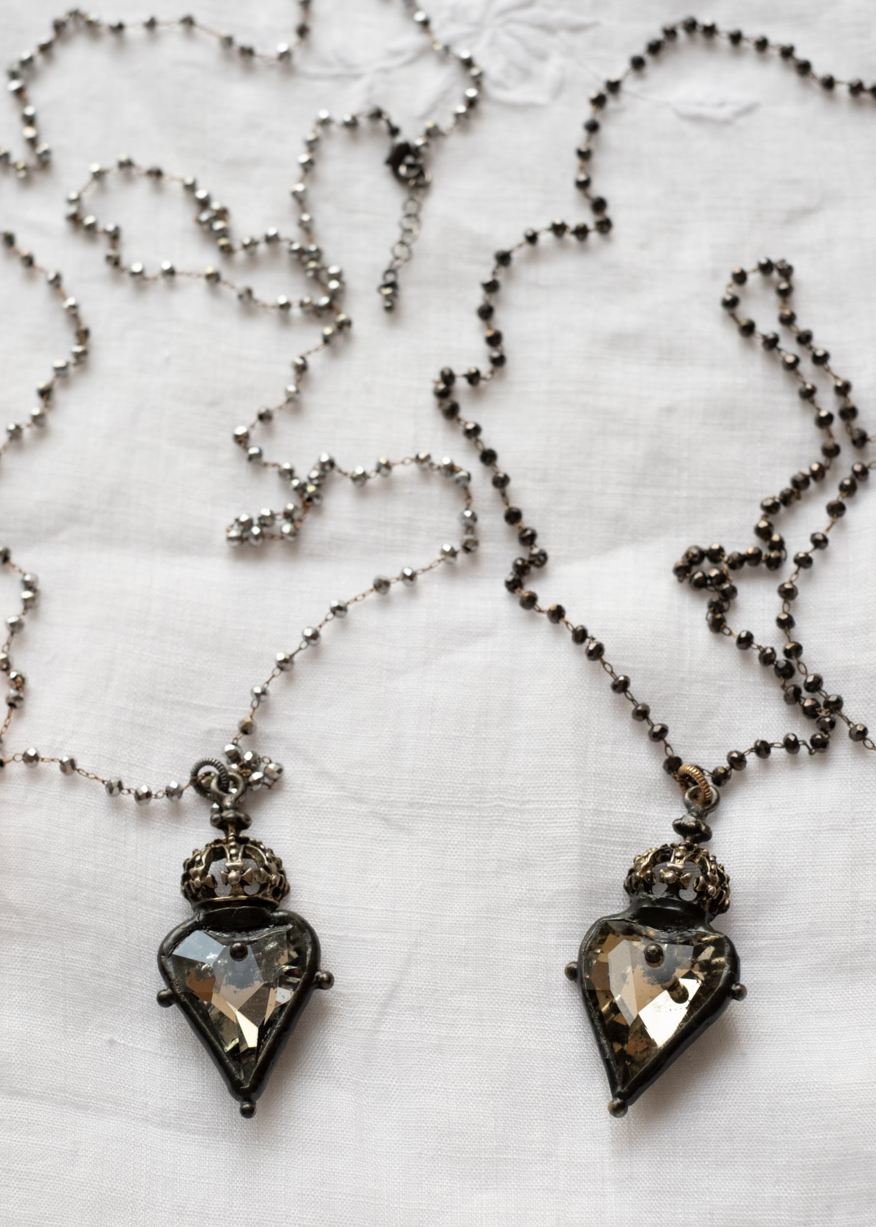 Regal Mirror Heart Necklace