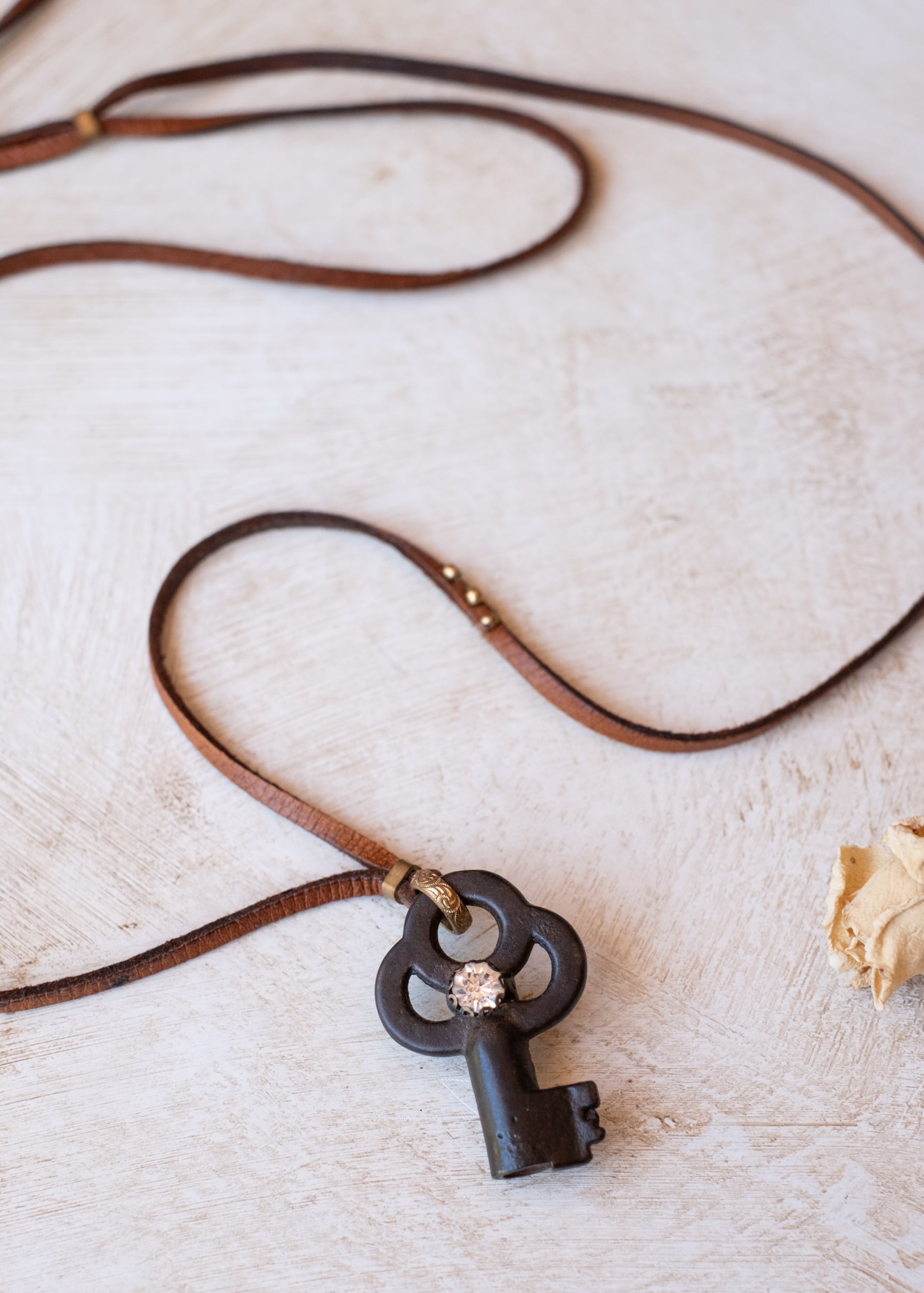 Rustic Treasure Key Necklace