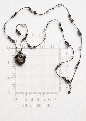 Vintage Mirror Heart Necklace