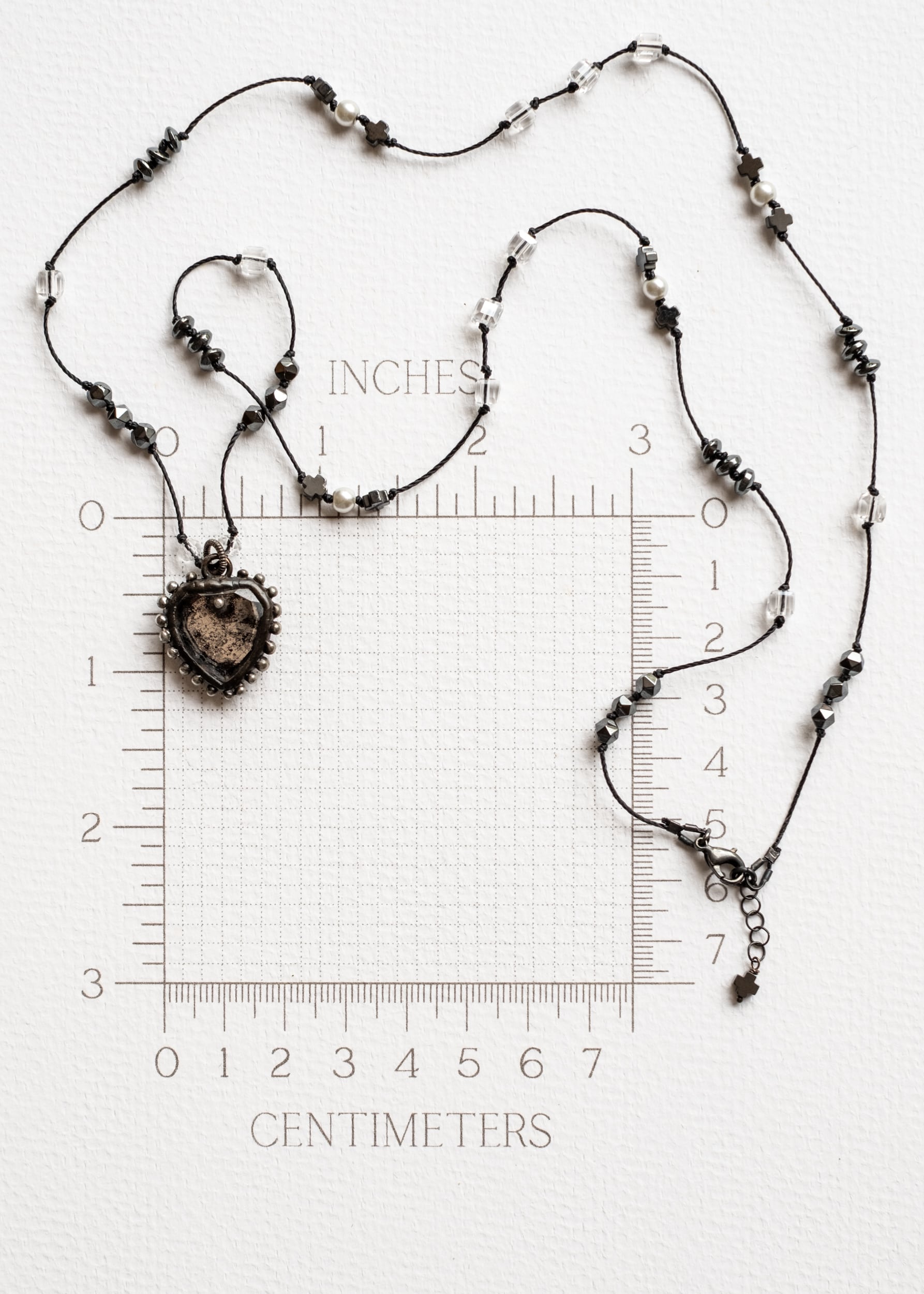 Vintage Mirror Heart Necklace