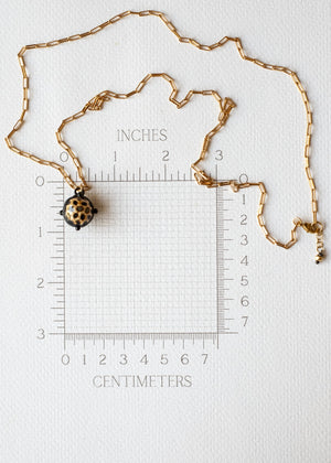Speckled Sphere Pendant Necklace