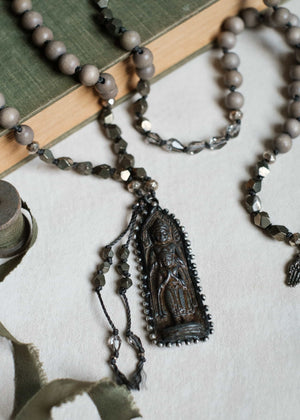 Mother and Praying Child Mala Necklace