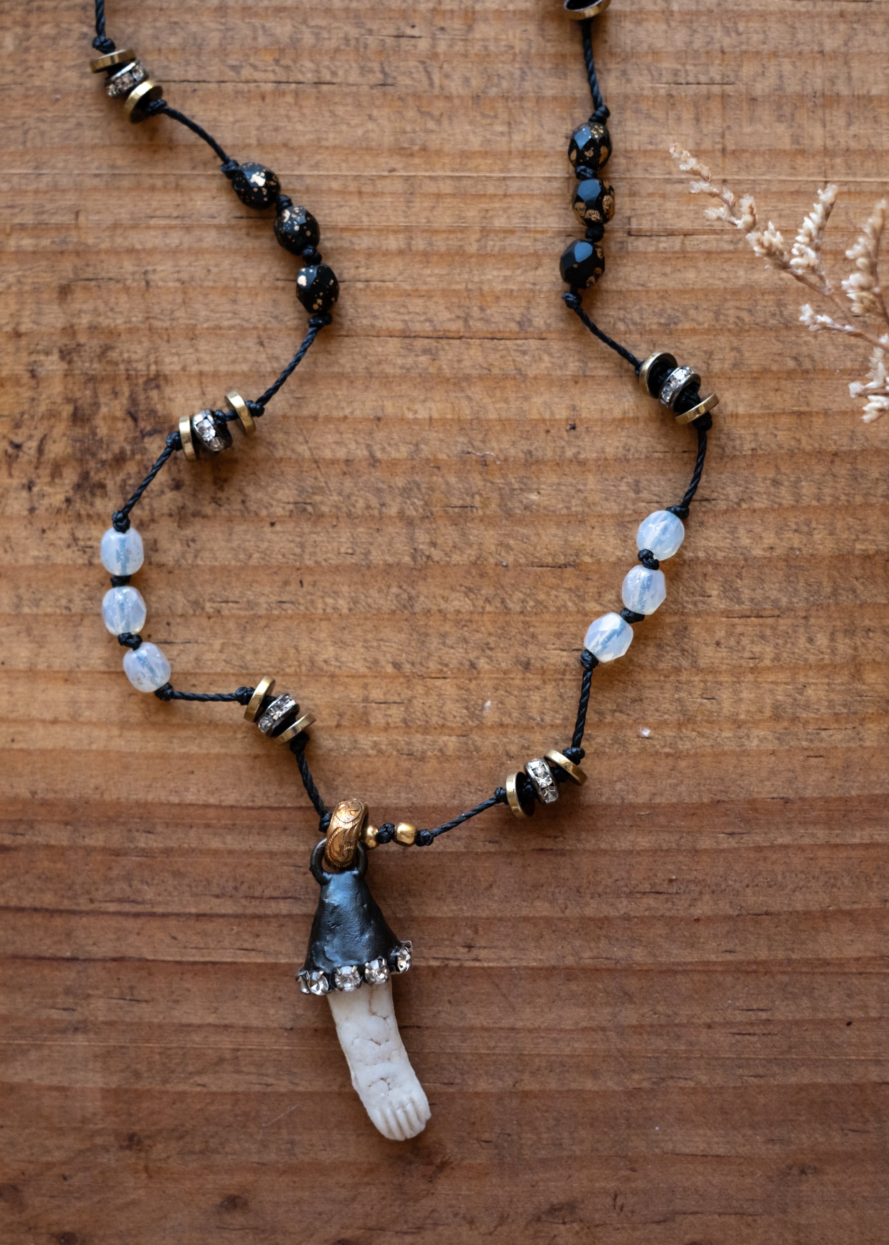 Bisque Hand Talisman Necklace