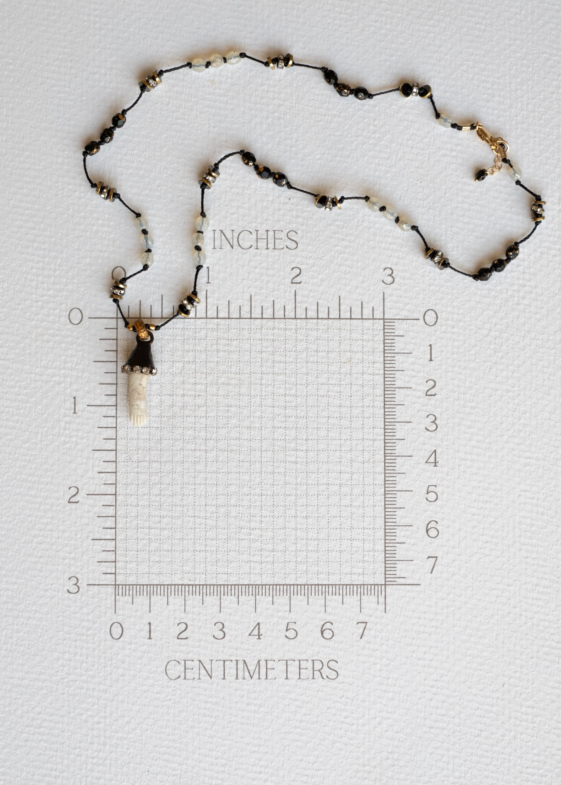 Bisque Hand Talisman Necklace