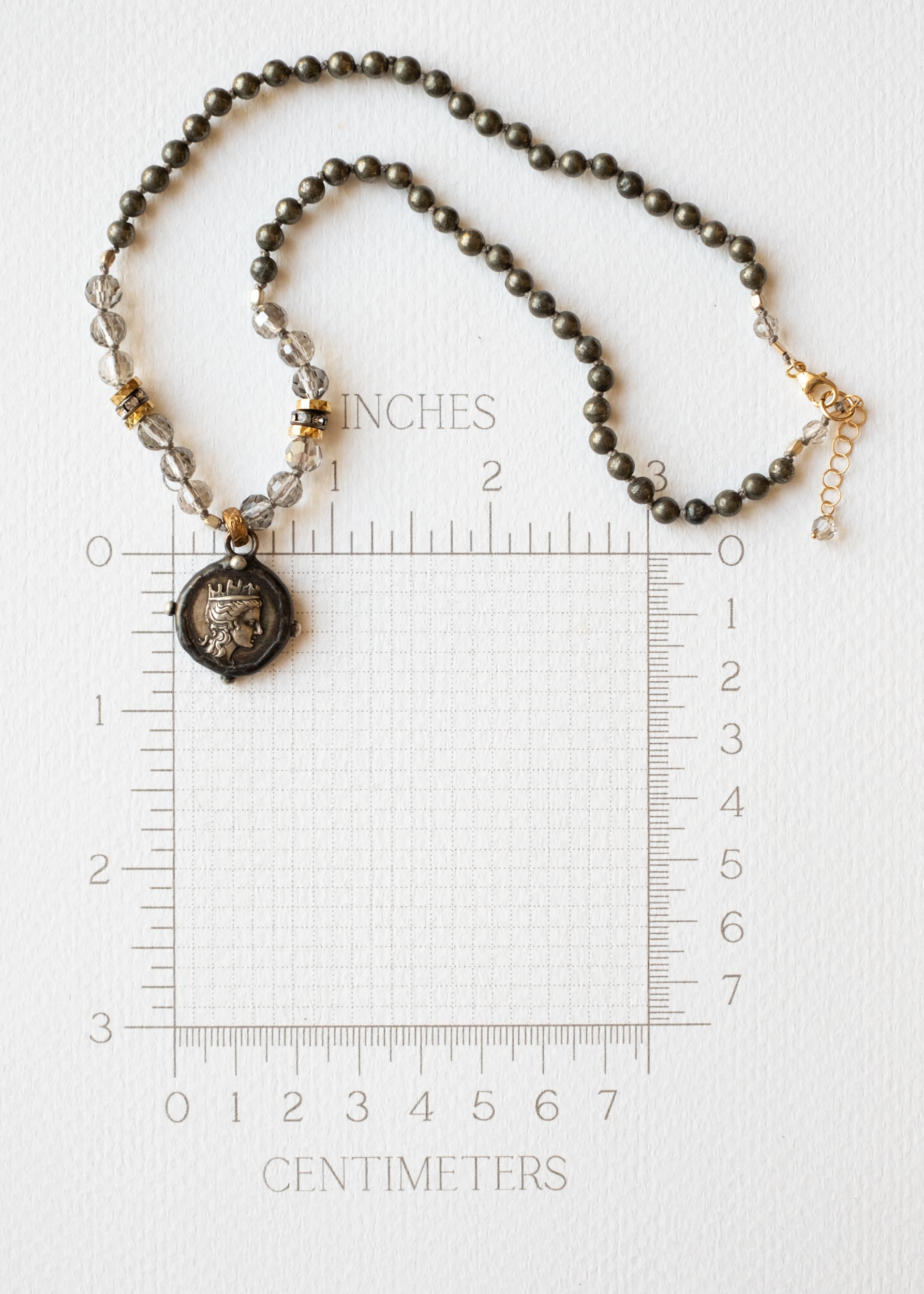 Whispers of a Muse Greek Coin Necklace