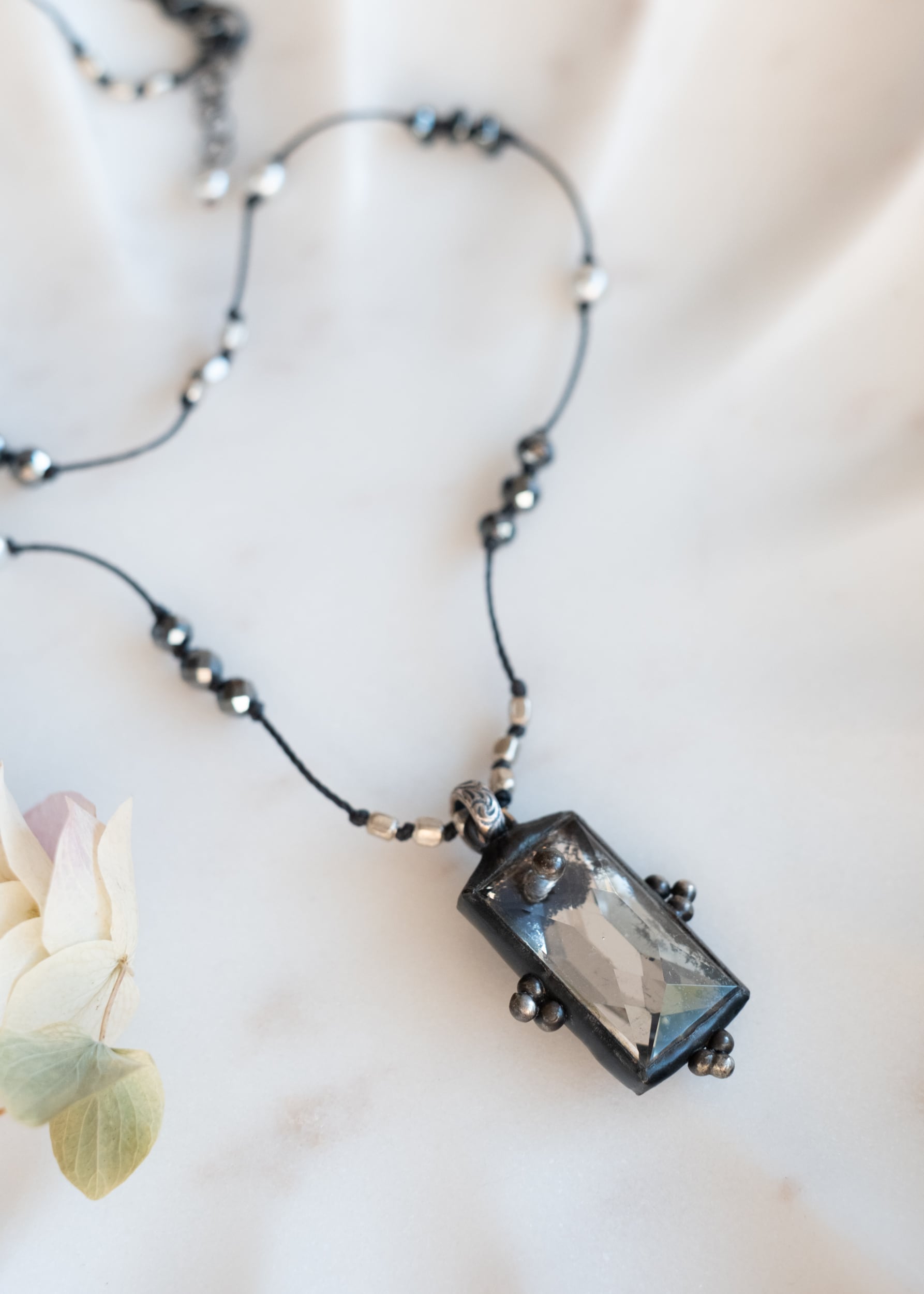 Reflections of Time Mirror Glass Necklace