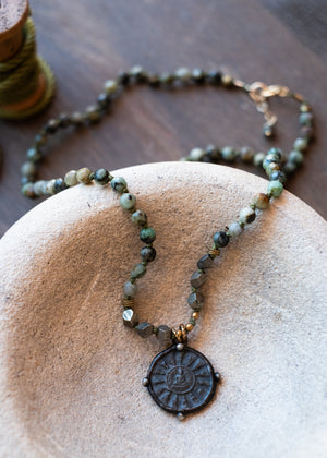Serenity Buddha Medallion Necklace