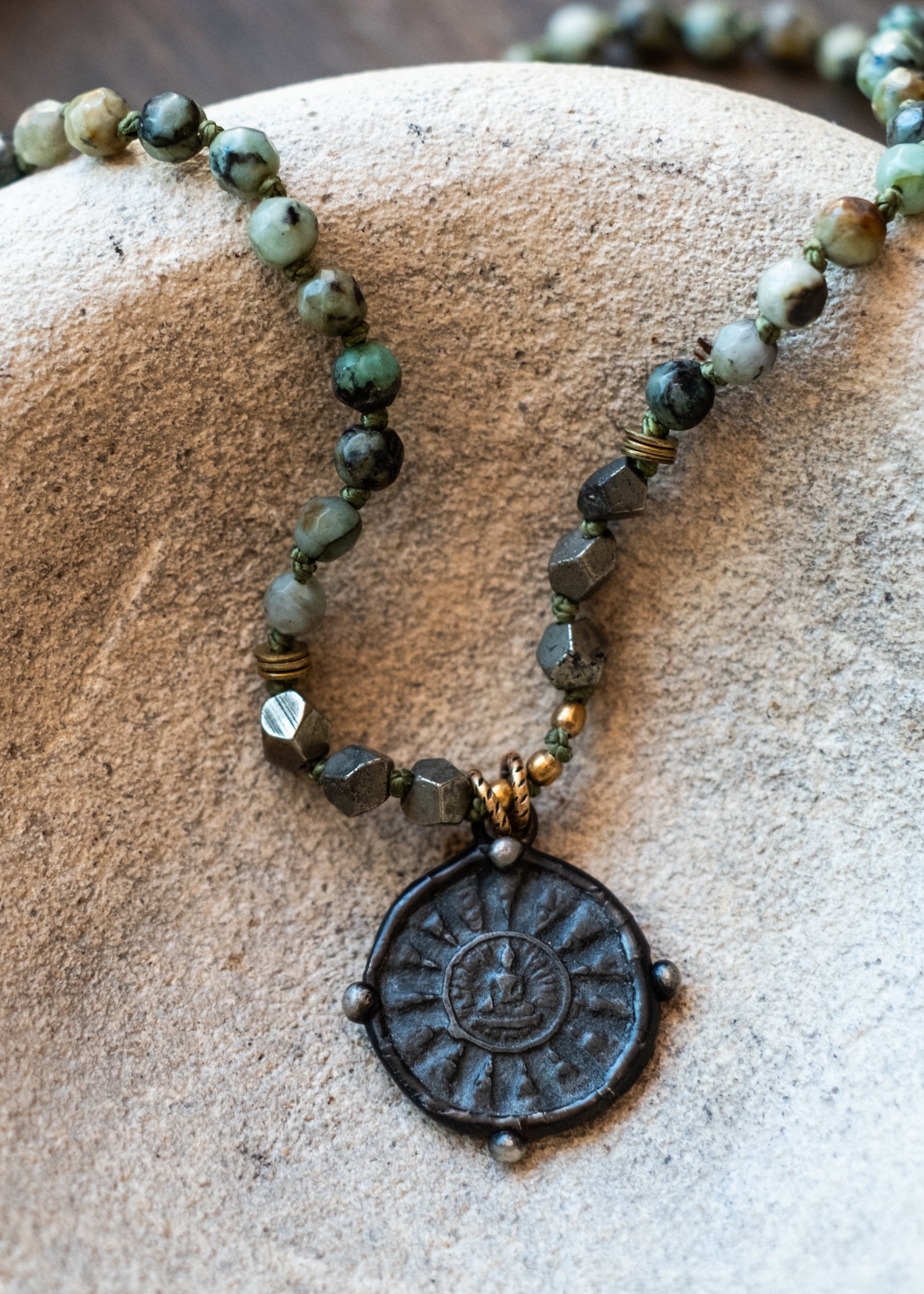 Serenity Buddha Medallion Necklace