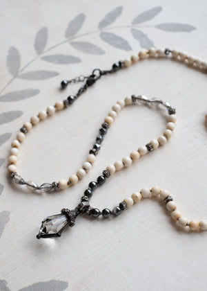 Faceted Crystal Drop Necklace