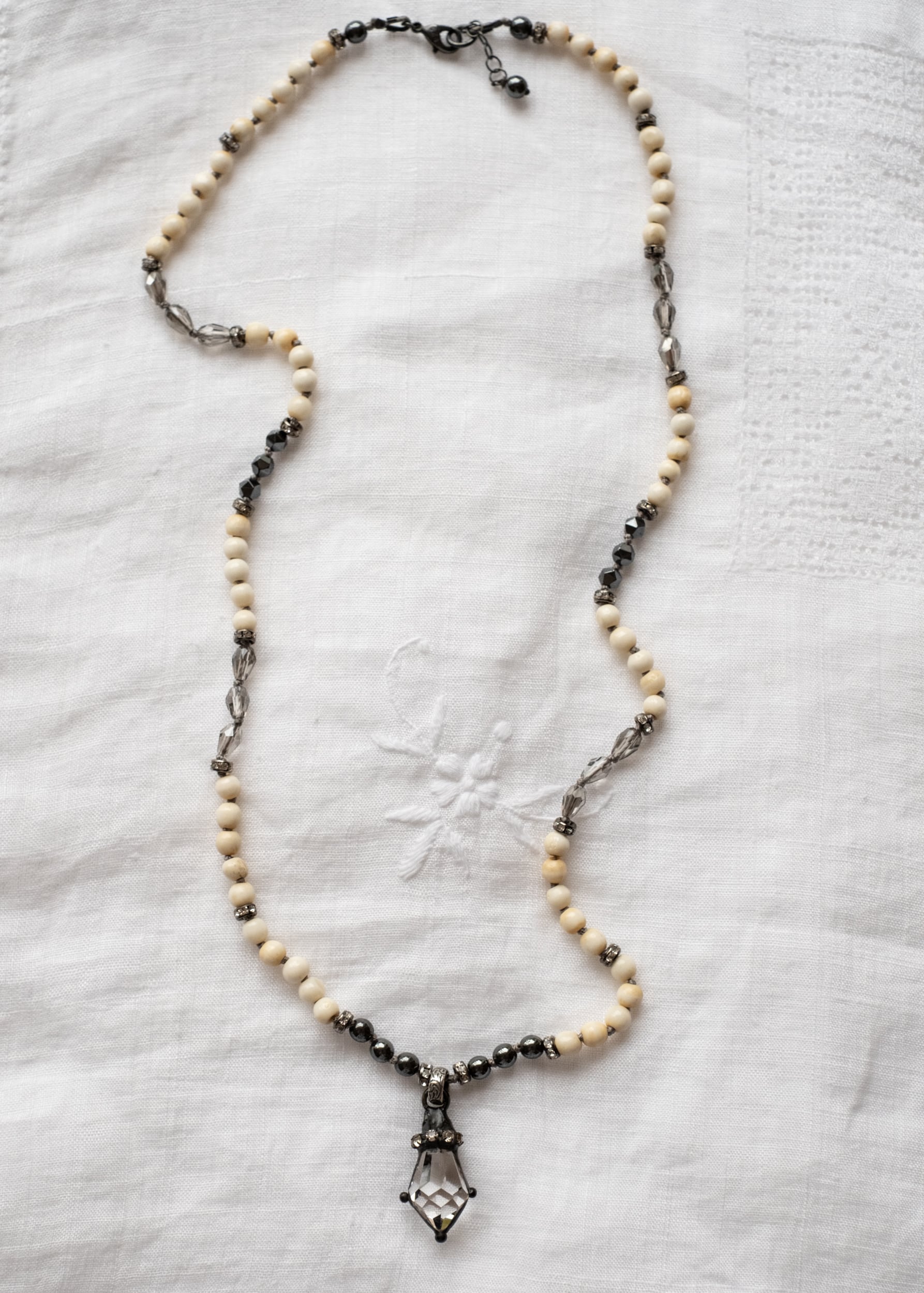 Faceted Crystal Drop Necklace