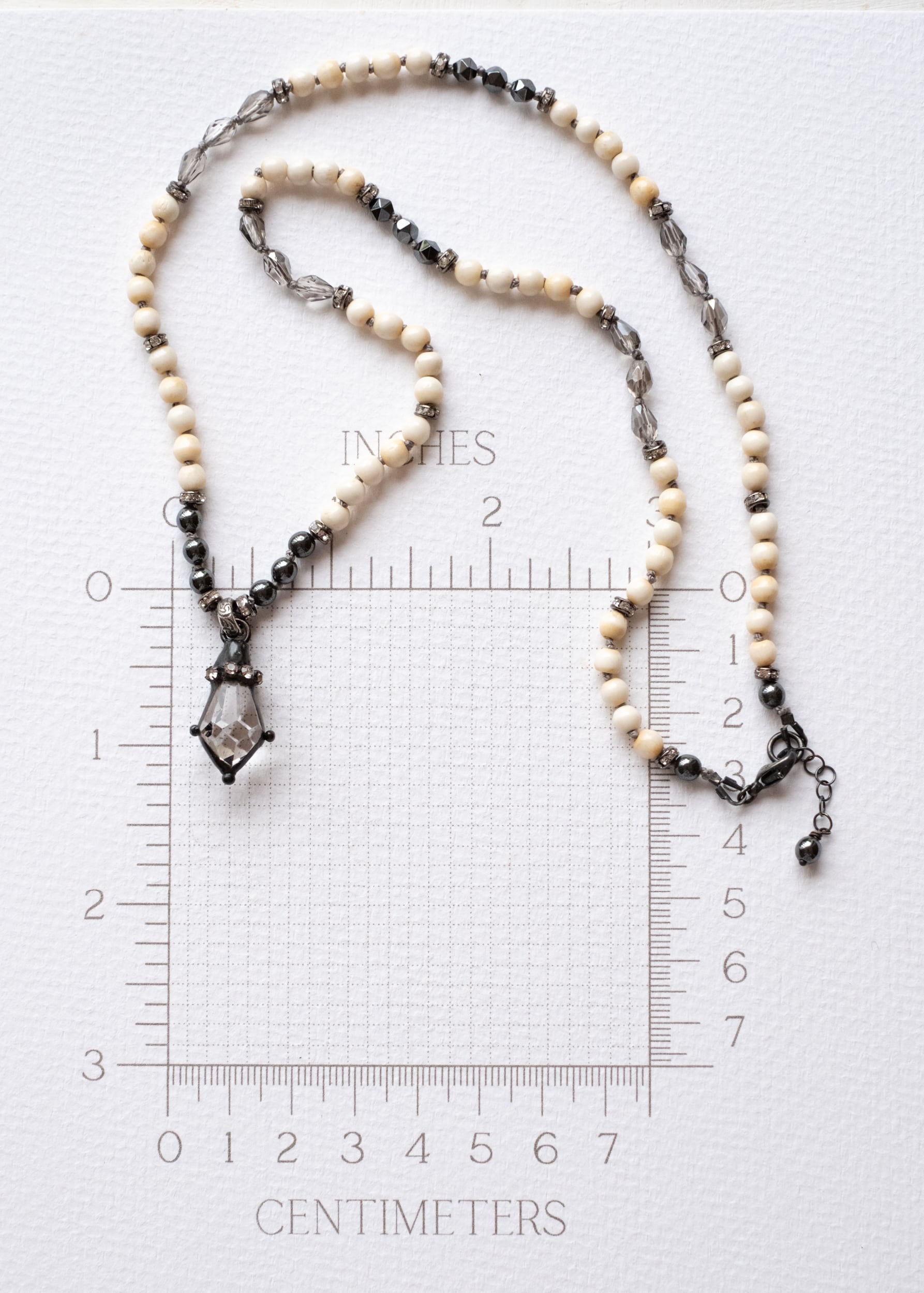 Faceted Crystal Drop Necklace