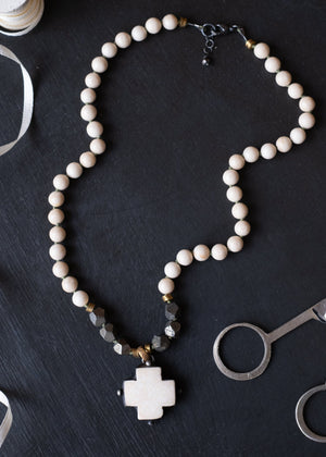 Sacred Stone Cross Necklace
