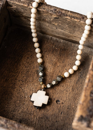 Sacred Stone Cross Necklace