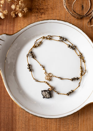 Starlight Pyrite Druzy Necklace