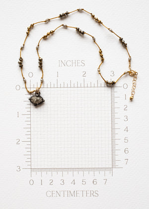 Starlight Pyrite Druzy Necklace