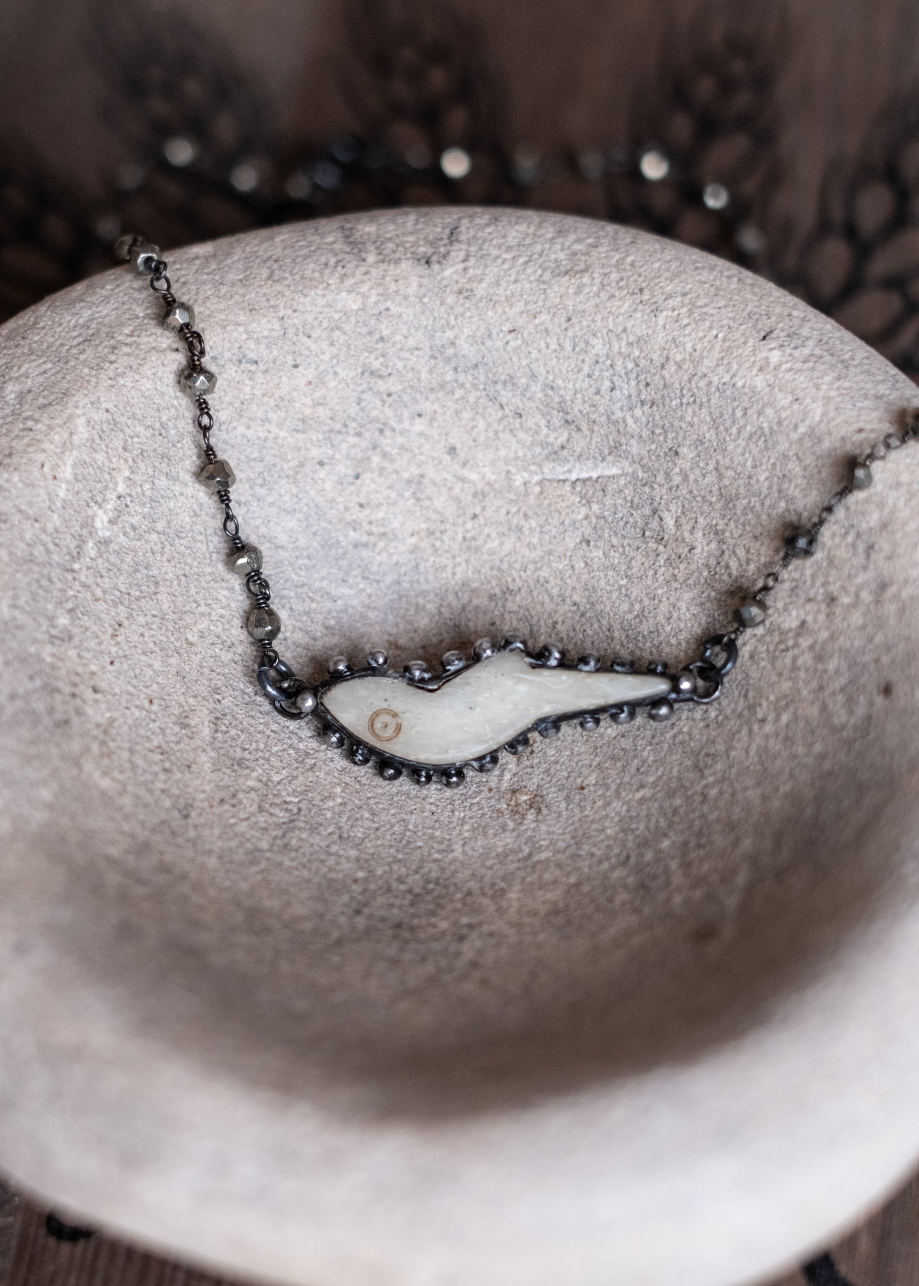 Bone Bird Amulet Necklace