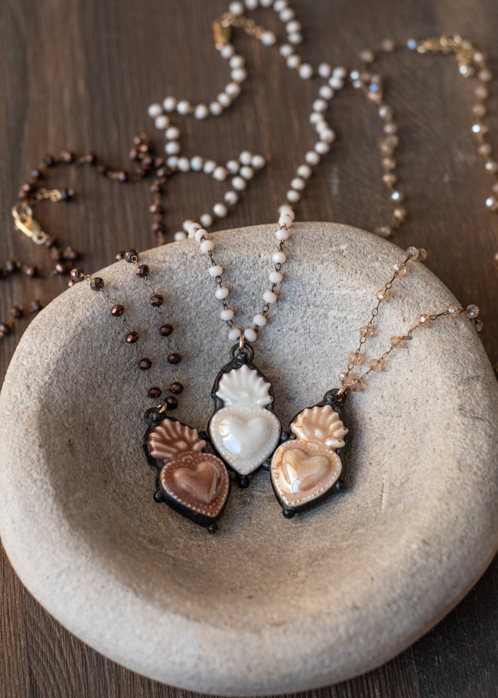 Burning Sacred Heart Necklace