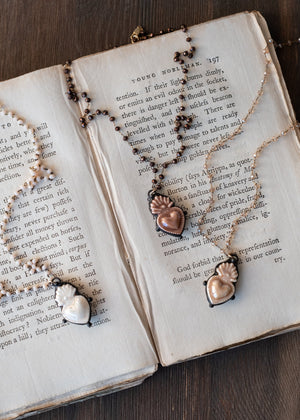 Burning Sacred Heart Necklace