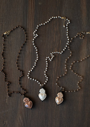 Burning Sacred Heart Necklace