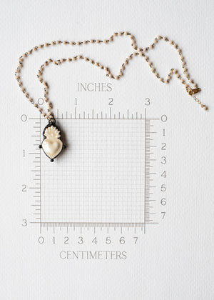 Burning Sacred Heart Necklace