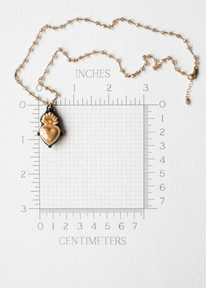 Burning Sacred Heart Necklace