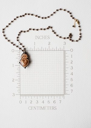 Burning Sacred Heart Necklace