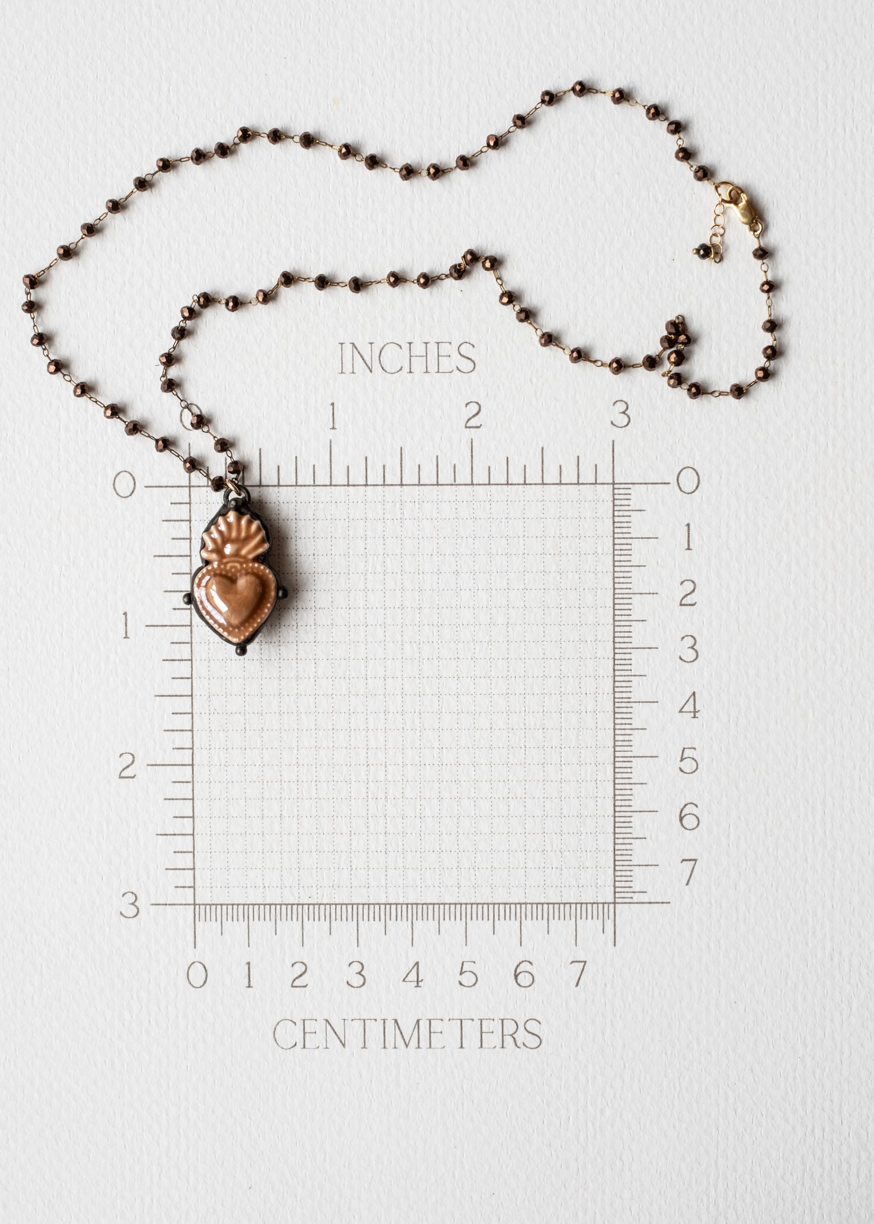 Burning Sacred Heart Necklace