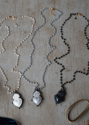 Burning Sacred Heart Necklace