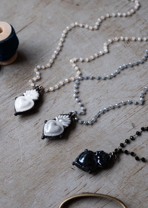 Burning Sacred Heart Necklace