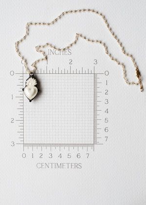 Burning Sacred Heart Necklace
