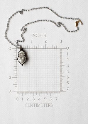 Burning Sacred Heart Necklace